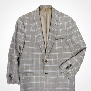 Brioni Secolo Houndstooth Plaid Sport Jacket | 40S